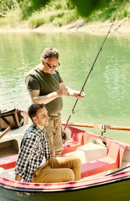 FishingGlass, boat-with-man